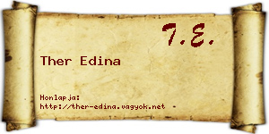 Ther Edina névjegykártya